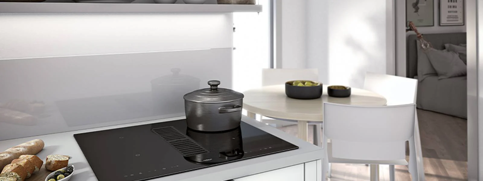 Airforce Aspira Baby 60cm downdraft Bridgeable Touch Control Induction hob - Image 2