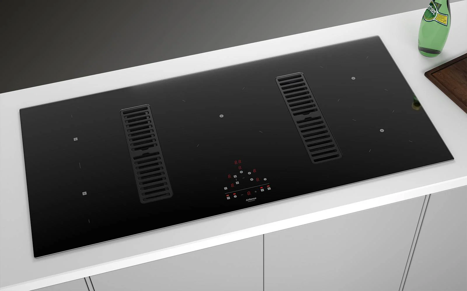 Airforce Aspira XXL Centrale 110cm induction hob with double downdraft - Image 3