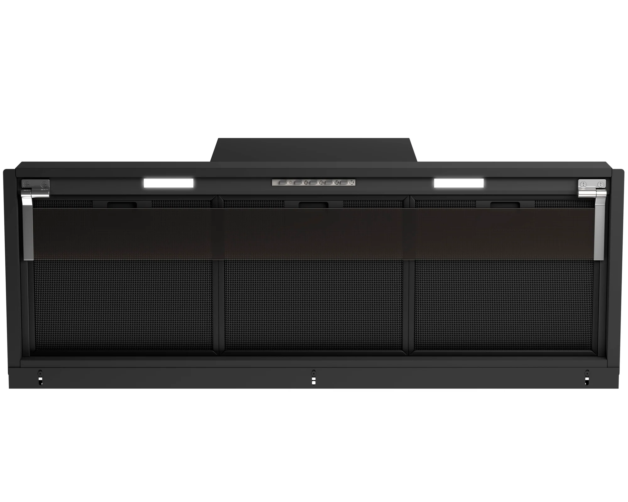 Airforce F300 120cm Built-In Cooker Hood with Smoked Glass Visor, Button Control in Black Satin Finish - Image 4