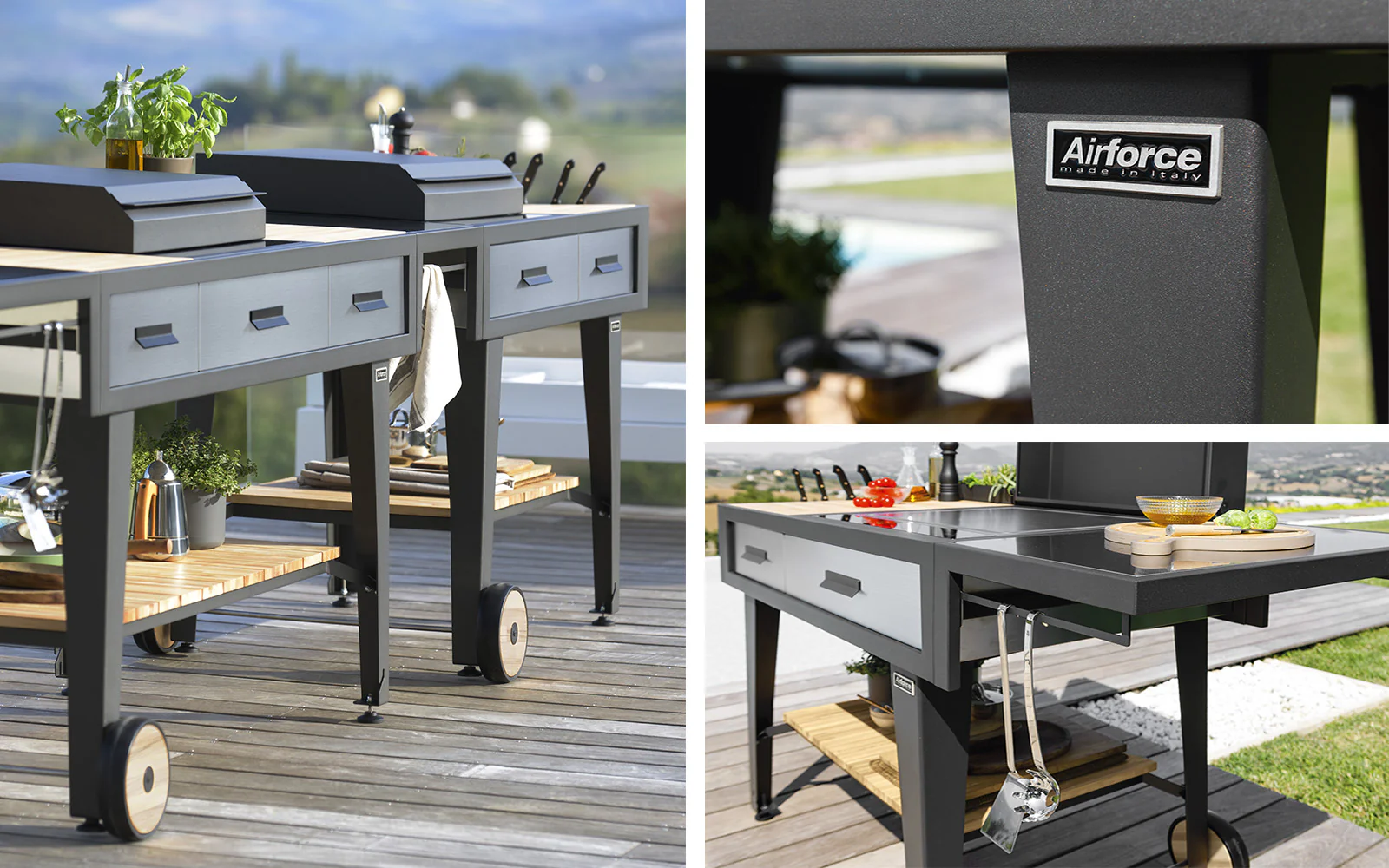 Airforce E-Cook 150cm BBQ Luxury Outdoor Cooking with a 58cm Teppanyaki Induction Hob - Image 7
