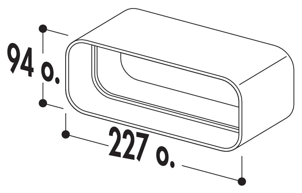 Airforce F-RVB Pipe Connector 80mm Flat ducting joiner connector - Naber - 4043005 - Image 2