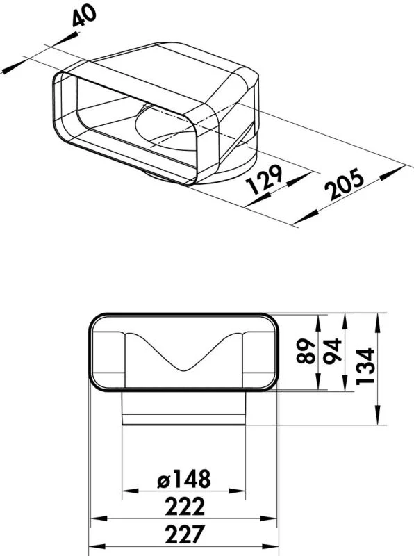 Airforce F-UR 150 deflector 90° White-4043002 - Image 2