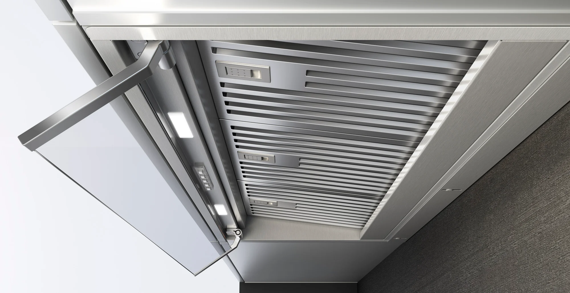 Airforce F300 No Drop 90cm Built-In Cooker Hood with Touch Control- Stainless Steel Finish with Adjustable glass - Image 2