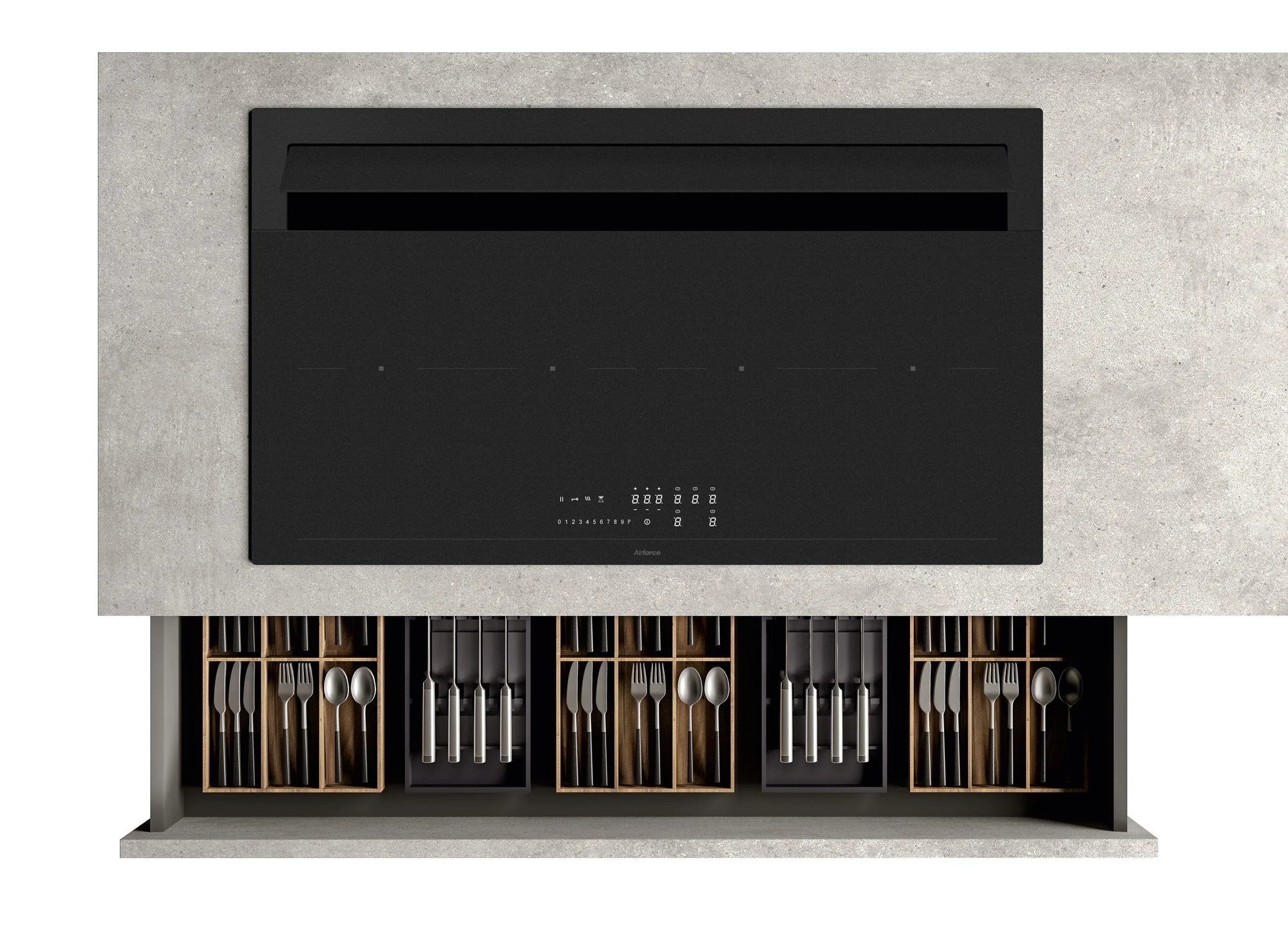 Airforce Innova Plus Petra 90cm Rear Venting Induction Hob with Vertical Rear Motor-Recirculating Model - Image 2