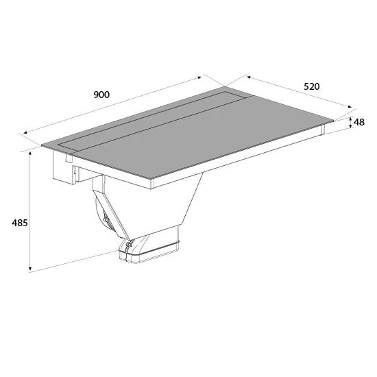 Airforce Innova Plus Petra 90cm Rear Venting Induction Hob with Vertical Rear Motor-Recirculating Model - Image 5