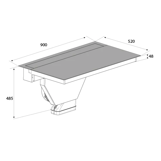Airforce Innova Visio Pro 90cm Rear Venting Induction Hob Vertical Rear Motor Matte Black Glass-Externally Ducted - Image 3