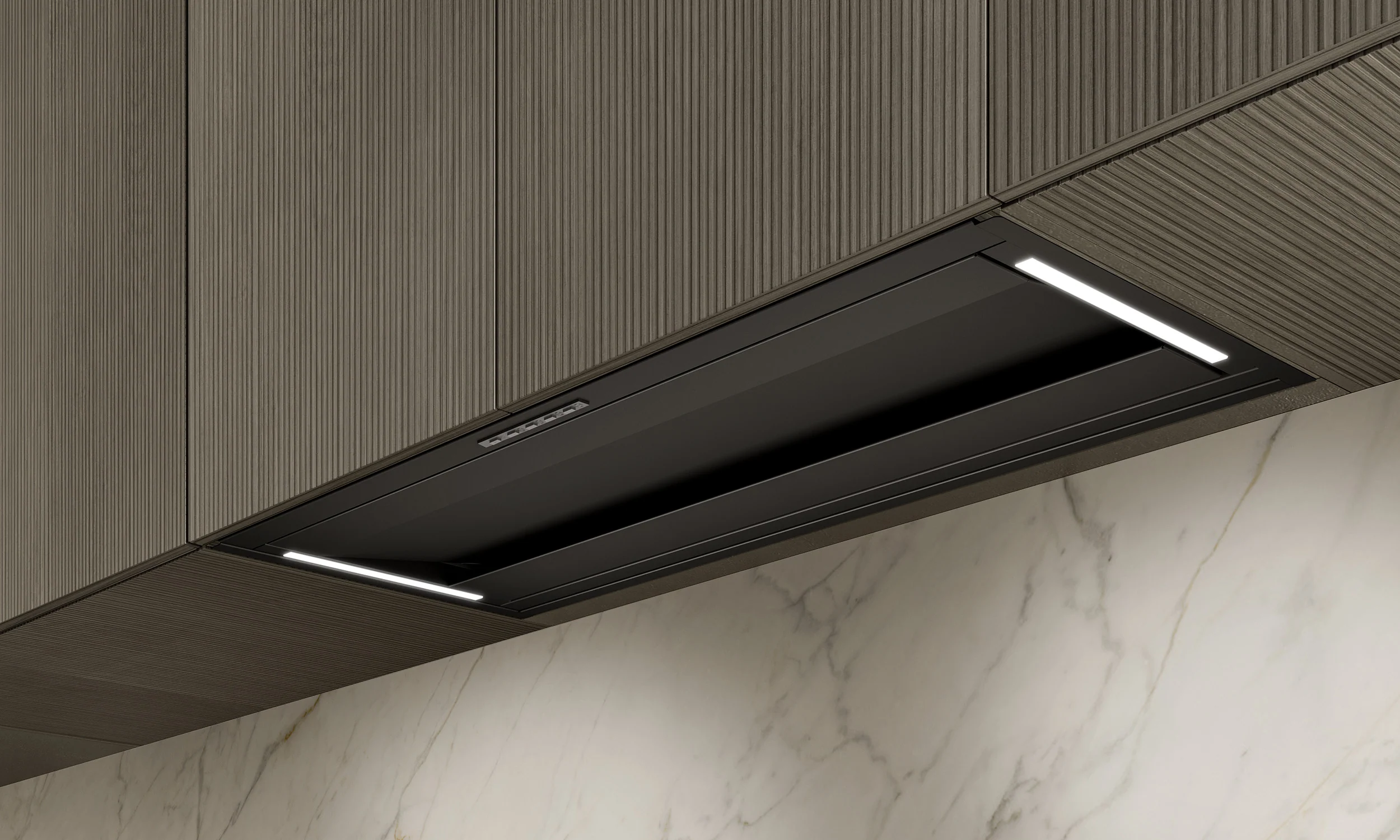 Airforce Inside In 60cm Built-in Cooker hood with Touch Control- Black Stainless Steel Finish