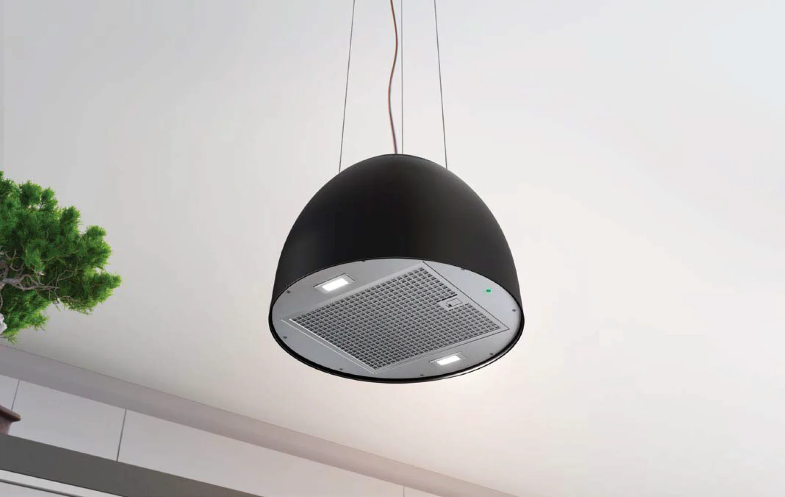 Airforce New Moon 45cm Island Cooker Hood with Integra System - Black - Image 2