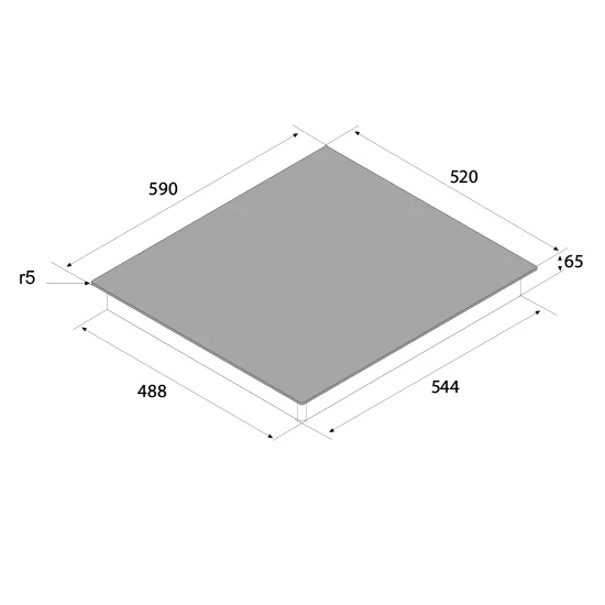 Airforce Prima 60cm 3 Cooking Zone Touch Control Induction Hob with Black Glass Finish - Image 2