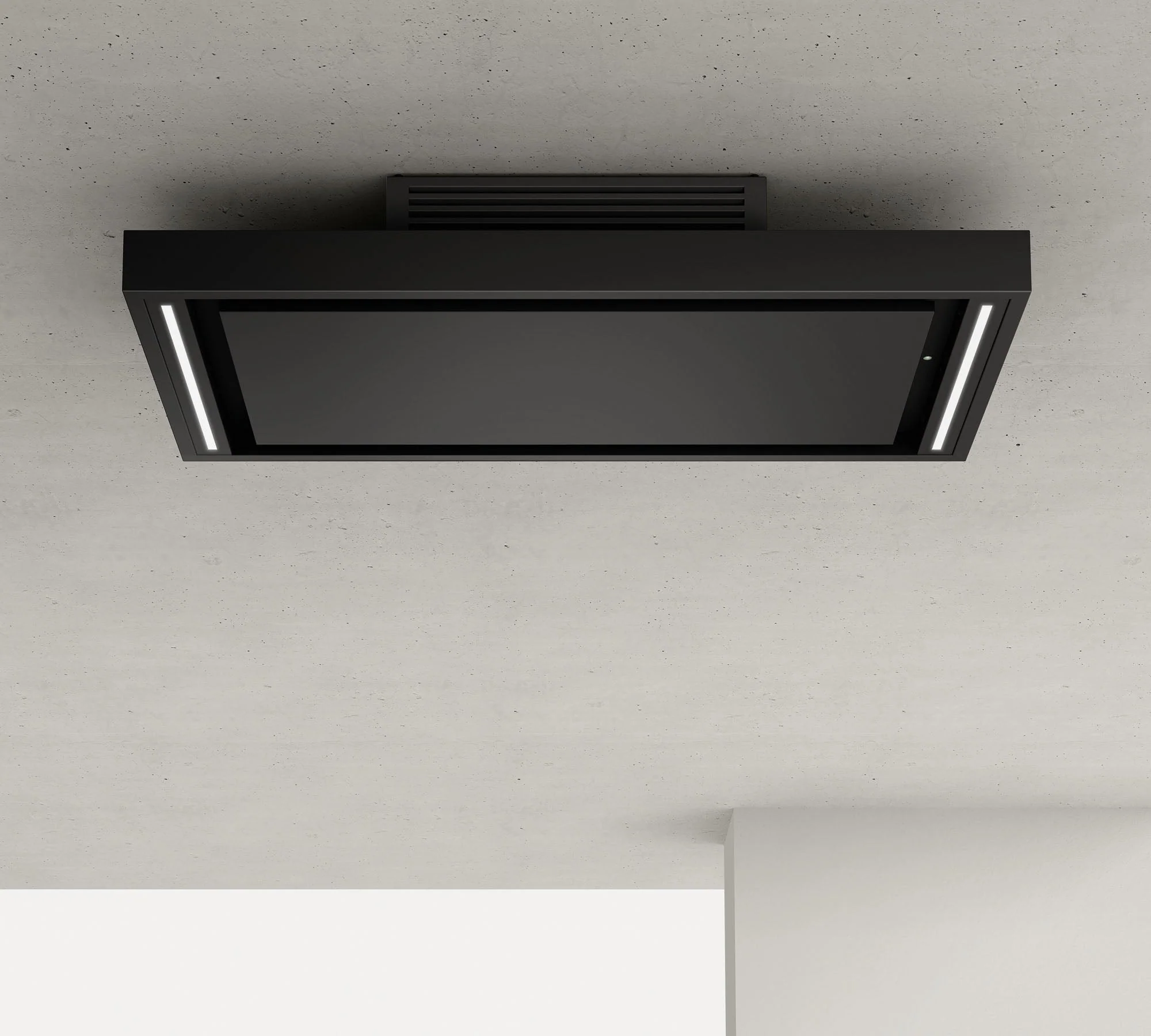 Airforce Silhouette Filtering 100cm Island Cooker Hood with LED lighting Black and Stainless Steel Finish - Image 2