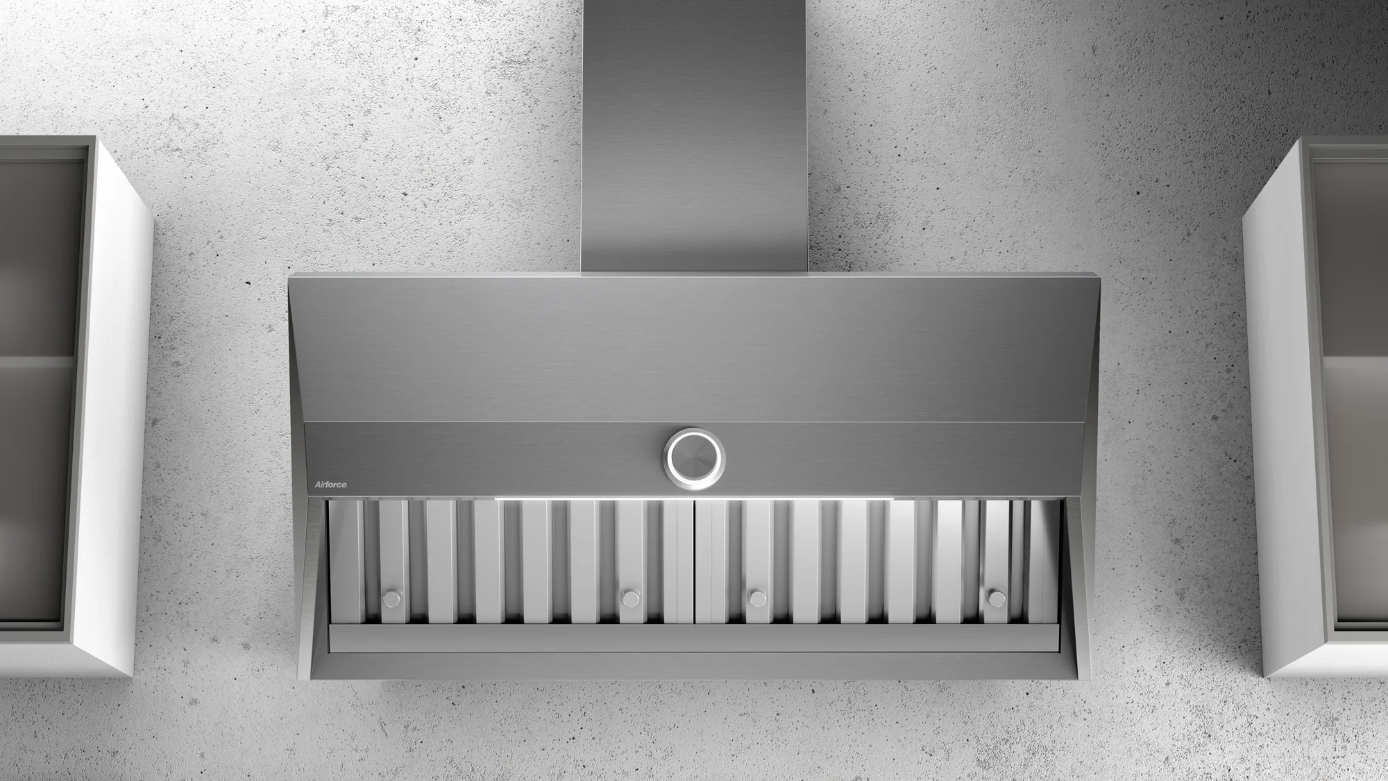 Airforce VIS Head 120cm Wall Mounted Cooker Hood with Non Drop System & Baffle Grease filter system - Stainless Steel Finish