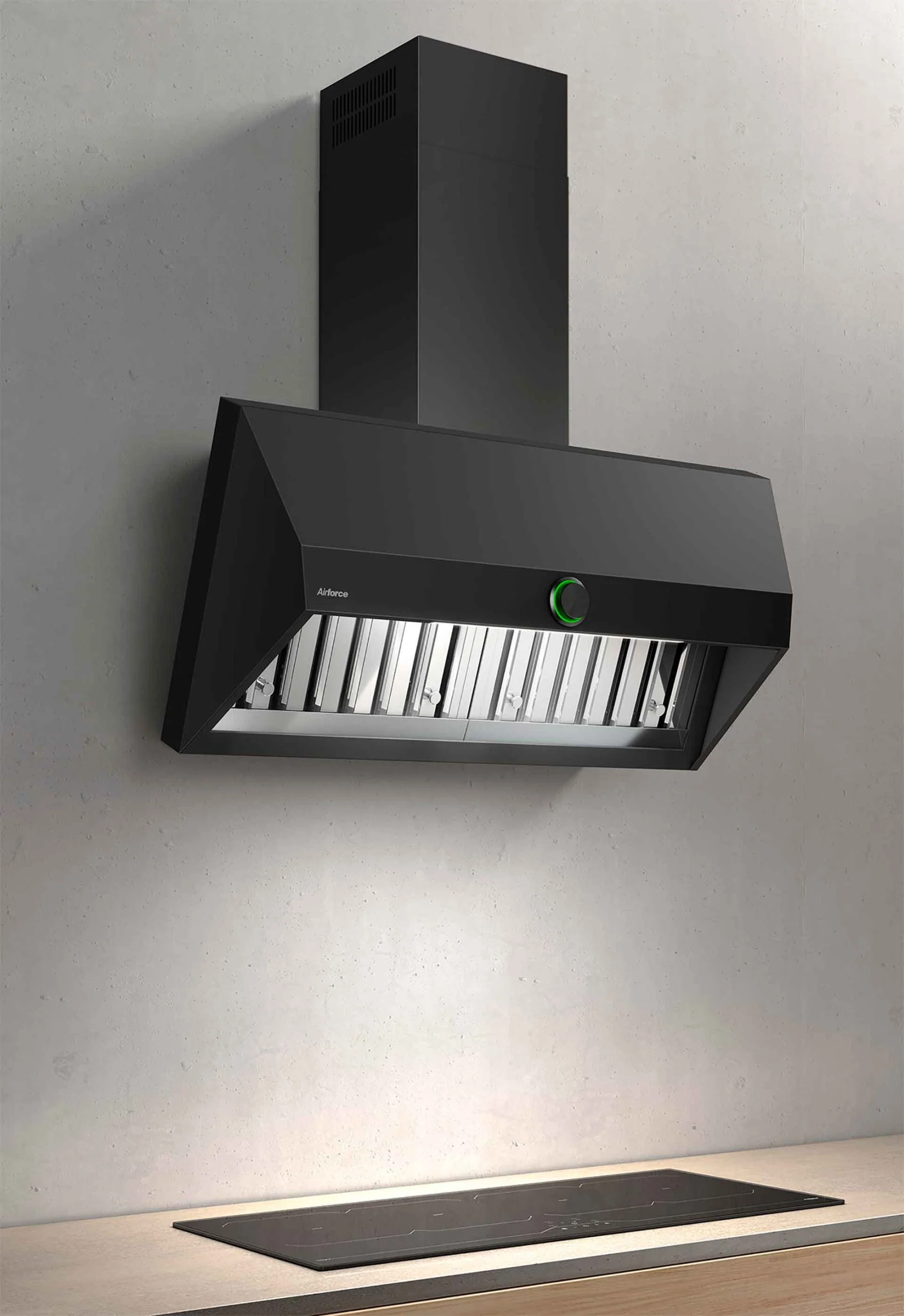 Airforce VIS Head 120cm Wall Mounted Cooker Hood with Non Drop System & Baffle Grease filter system - Anthracite Finish - Image 2