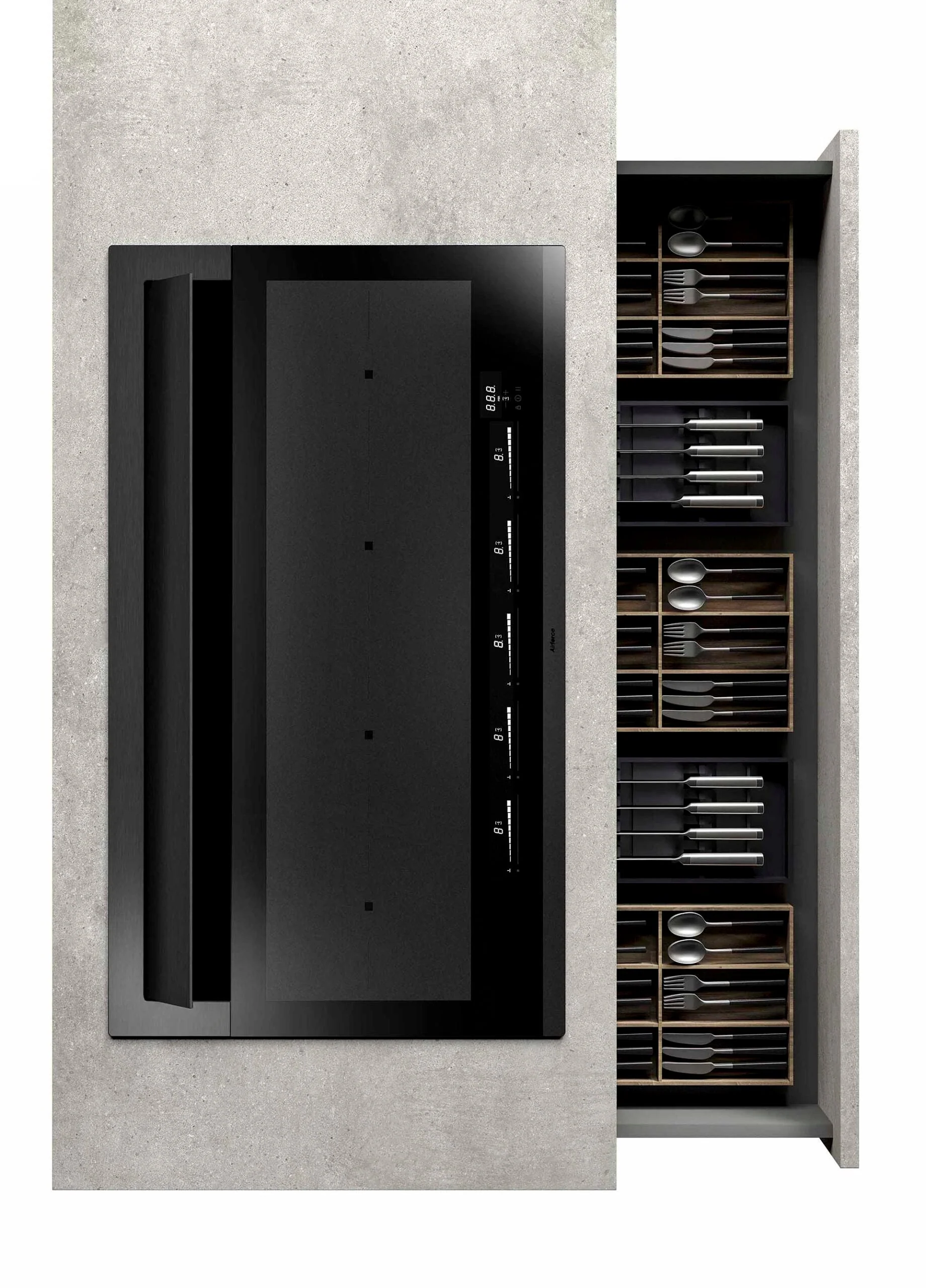 Airforce Visio Pro 90cm Rear Venting Induction hob with vertical rear motor-Recirculating Model - Image 2