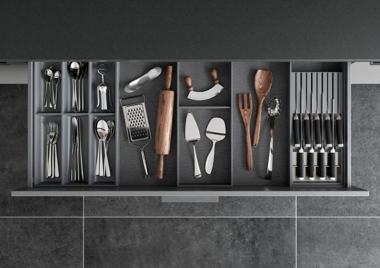 Blum AMBIA-LINE Cutlery Insert Kit - Orion Grey ALC.45.110P.OG