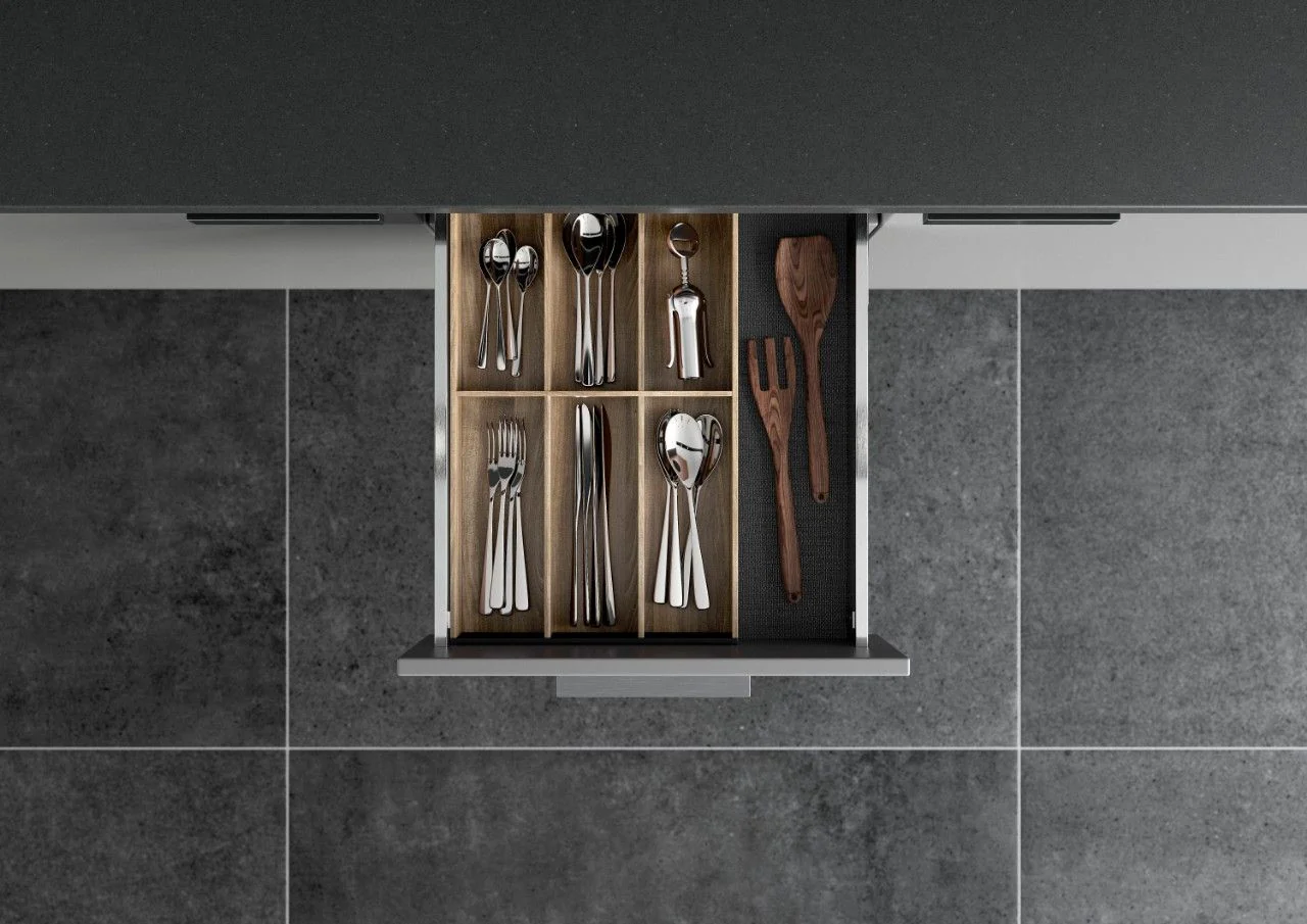 Blum AMBIA-LINE Cutlery Insert Kit - Tennessee Walnut ALC.45.110P.TW - Image 2