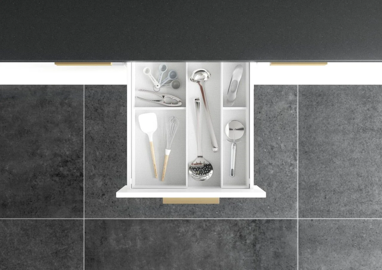 Blum AMBIA-LINE Utensil Insert Kit - Silk White ALU.45.110P.W - Image 2