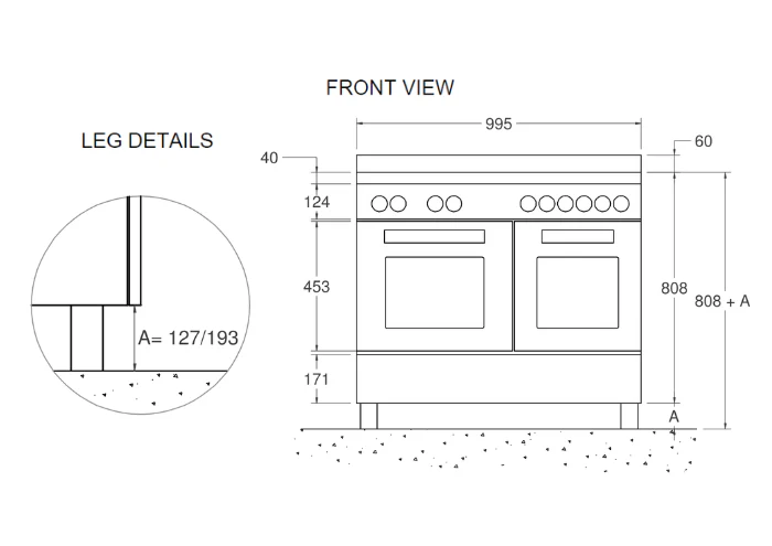 Bertazzoni 100 cm 6-burner electric double oven Master Series-Stainless Steel - Image 2