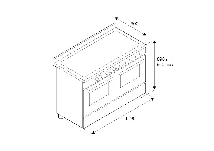 Bertazzoni 120 cm 6-burner + griddle, Electric Double Oven Professional Series-Stainless Steel - Image 3