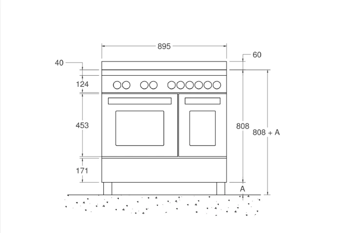 Bertazzoni 90 cm induction top electric double oven Professional Series-Aranico (Orange) - Image 2