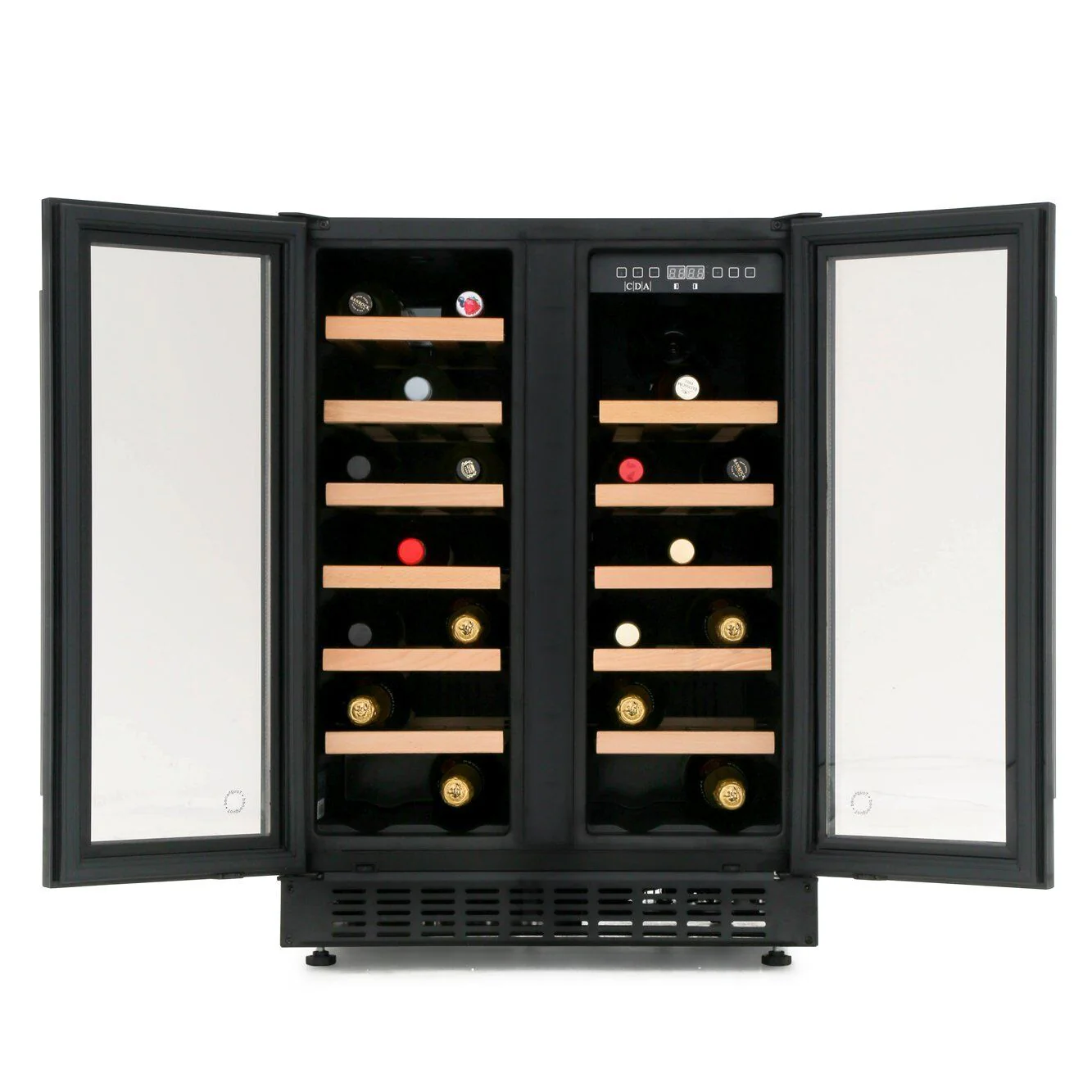CDA FWC624BL Freestanding/under counter double door wine cooler - Image 2