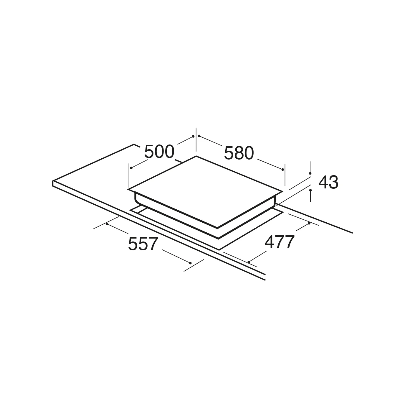 CDA HG6151SS Four burner gas hob - Image 2