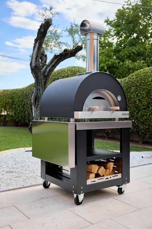 Oveneat GRX-2VG Charcoal Grey Gas Double Pizza Oven with Stainless Steel Door includes Pizza Peel - Image 9