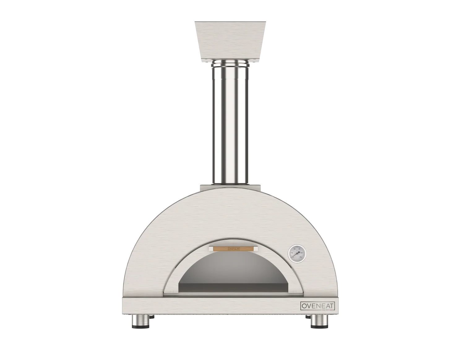 Oveneat WDD-1X Stainless Steel Wood Fired Single Pizza Oven with Drop-down Glass Door includes brazier & pizza peel - Image 2