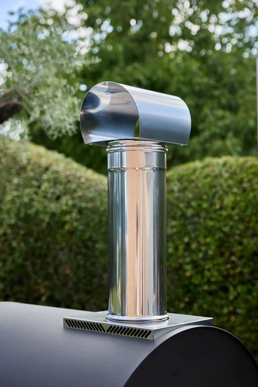 Oveneat WDD-2VG Charcoal Grey Wood Fired Double Pizza Oven with Drop-Down Glass Door includes Brazier & Pizza Peel - Image 8