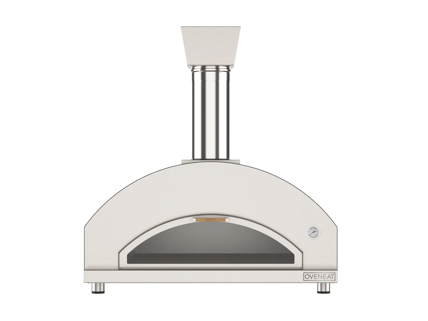 Oveneat WDD-5VG Charcoal Grey Wood Fired PIzza Oven for upto Five Pizzas with Drop-down Glass Door includes Brazier & Pizza Peel - Image 2