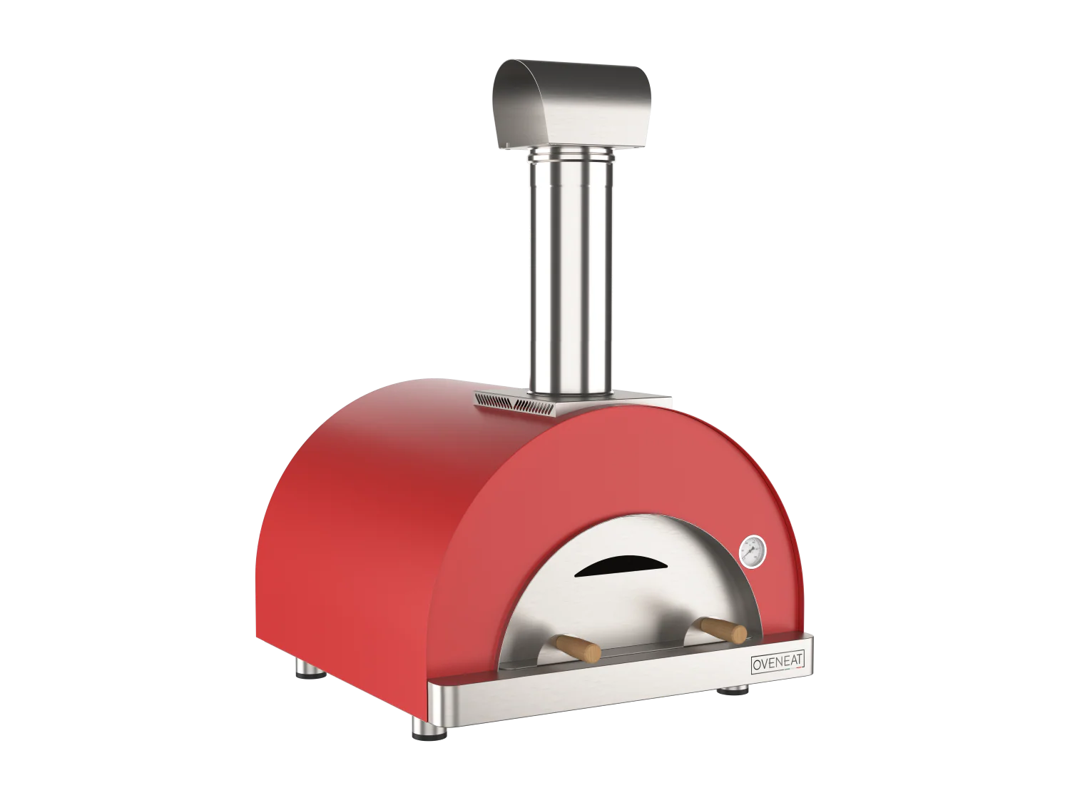 Oveneat WRX-2VR Red Wood Fired Double Pizza oven with stainless steel door.Includes brazier and pizza peel. - Image 2