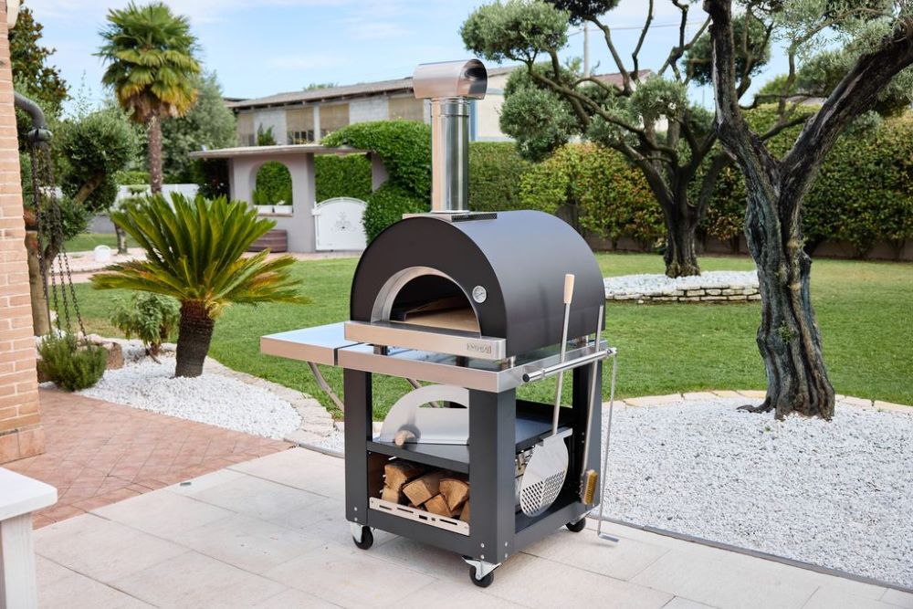 Oveneat WRX-2X Stainless Steel Wood Fired Double Pizza Oven with Stainless Steel Door Includes Brazier and Pizza Peel - Image 5