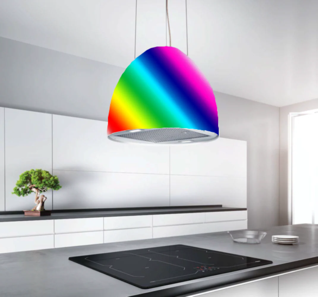 PAINT TO ORDER - Airforce New Moon 45cm Island Cooker Hood with Integra System